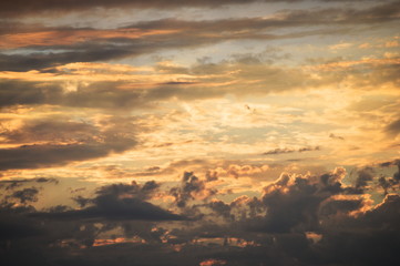 A mixture of sun and clouds