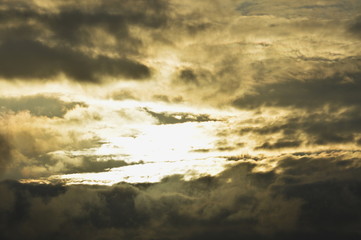 A mixture of sun and clouds