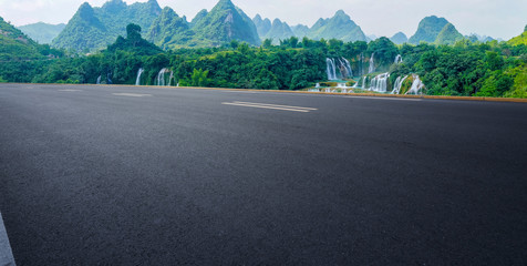 Highway Road and Beautiful Natural Landscape..