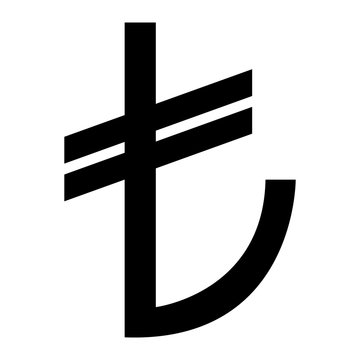 recommend clip art: Isolated black and white Turkish lira symbol - Eps10 vector graphics and illustration
