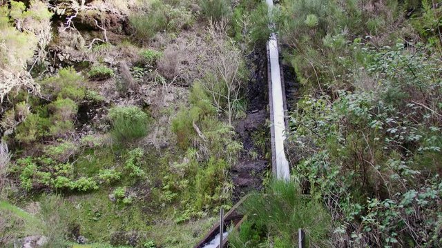 Risco waterfall on Madeira Island.