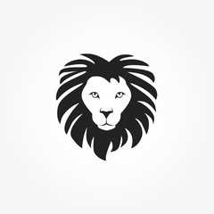 Obraz premium Lion icon vector. Stylized animal head illustration. 