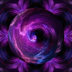 Abstract graphic watercolor background. Stylish fractal fashion art. Cosmic artwork. Artistic purple pattern. Trendy template for design production. Digital acrylic painting. Surreal fantasy style.