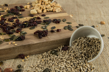 nuts and seeed  in a bowl