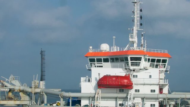 Superstructure and Navigational Bridge of Offshore Special Purpose Dredger Ship