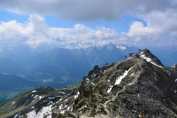 Landschaft am Aletschgletscher, Wallis, Schweiz