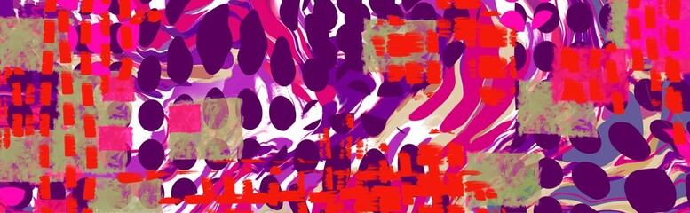 Panorama wide header border abstract grid dot free form design in multicolors