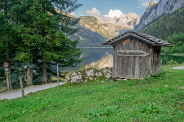 Summer in Gosausee lake in Gosau, Alps, Austria