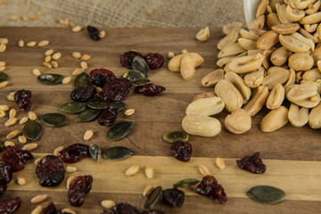 nuts and sunflower seeds