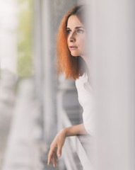 Portrait of a beautiful woman outdoor