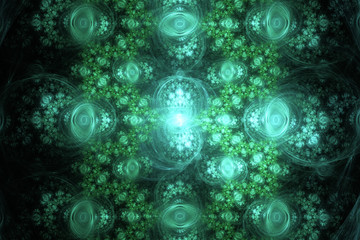 Green black waves fractal fraktal wallpaper background animated geometric shapes pattern