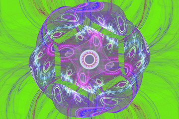 Green black waves fractal fraktal wallpaper background animated geometric shapes pattern