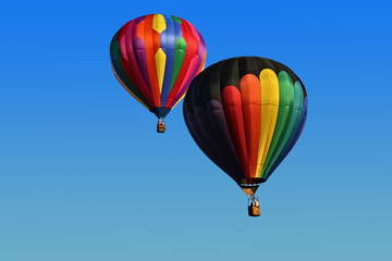 Two Hot Air Balloons by Skip Weeks