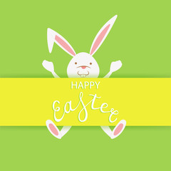 Easter greeting card with text happy easter 