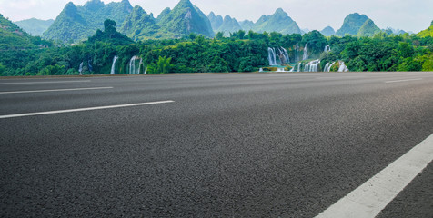 Highway Road and Beautiful Natural Landscape..