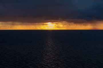 sunset over the sea
