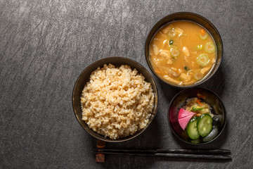 玄米ご飯　Brown rice Japanese food
