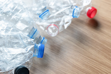 Used plastic bottles can be recycled.