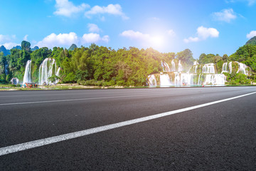 Highway Road and Beautiful Natural Landscape..