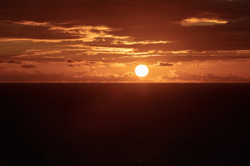 sunset at sea