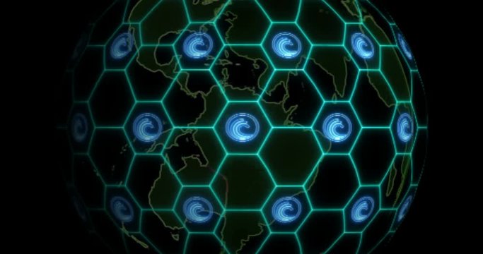 Earth is entangled by BitTottent (BTT) blockchain network. Blockchain concept
