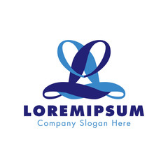 Company logo design template and inspiration, monogram, with L letter showing heart sign, good for health care and medical