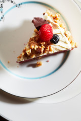 A piece of cake on plate