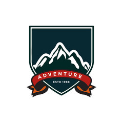 ADVENTURE LOGO. HIKING OUTDOOR DESIGN.