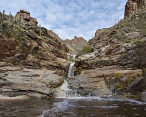 Seven Falls, at the end of Bear Canyon Trail in Tucson, Arizona