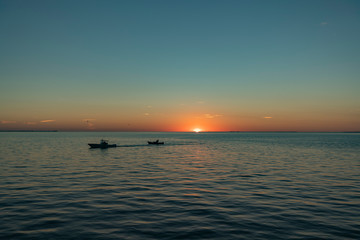 sunset at sea