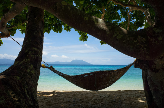 Bamboo Hammock on Romblon Island Beach - Philippines