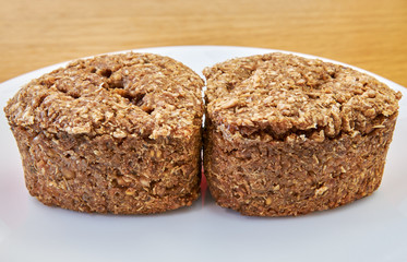 high-quality bread made at home from wheat germ and rye. healthy food. natural food