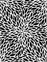 Abstract burst, black and white, seamless pattern, background, texture, wallpaper, leaves