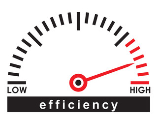 high efficiency index   dial scale -   illustration template.