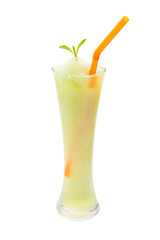 Mint smoothies isolated on white