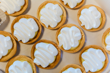 Mini lemon pie cakes.