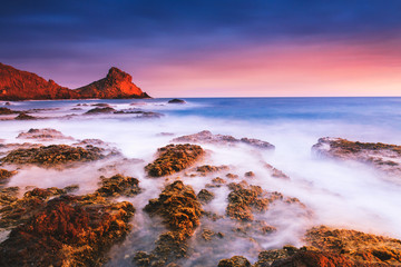 Sunset on the sea