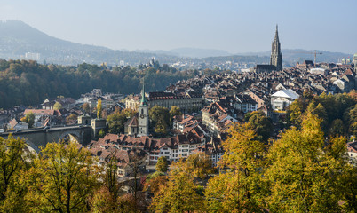 Obraz premium Aerial view of Bern, Switzerland