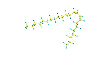 Fototapeta na wymiar Tricosene molecular structure isolated on white