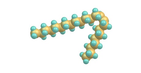 Tricosene molecular structure isolated on white