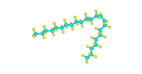 Tricosene molecular structure isolated on white