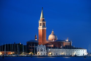 Naklejka premium San Giorgio Maggiore church night