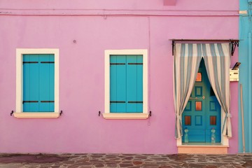 Colorful Burano closeup