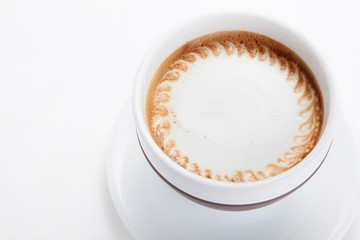 Cup of coffee with latte art