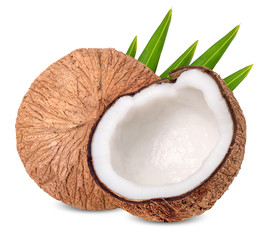 Coconut isolated on white with clipping path