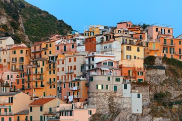 Fototapeta na wymiar Manarola buildings in Cinque Terre