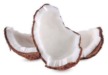 Coconut milk isolated on white clipping path
