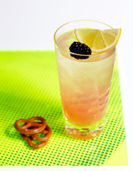 Fruit punch with biscuit