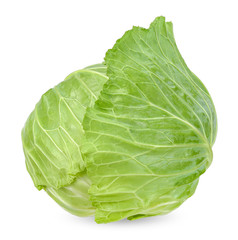 Fototapeta premium Fresh cabbage isolated on white clipping path