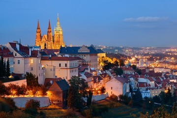 Prague Castle at night